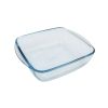 Pyrex Cook & Heat szögletes üveg sütőtál műanyag fedővel 25 x 22 x 7 cm 2,2 liter