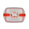 Pyrex Cook & Heat szögletes üveg sütőtál műanyag fedővel 28 x 20 x 8 cm 2,5 liter