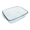 Pyrex Cook & Heat szögletes üveg sütőtál műanyag fedővel 28 x 20 x 8 cm 2,5 liter