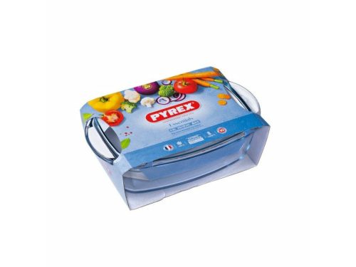 PYREX Slow cook szögl.sütőtál+fedő 4,5l (3l+1,5l) 33x20 cm