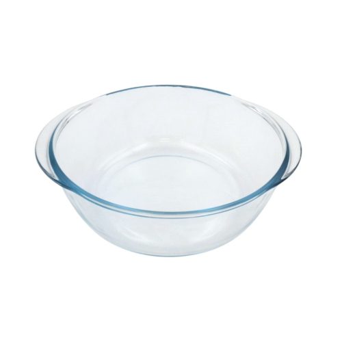 Pyrex kerek üveg sütőtál fedővel 27 x 23 cm 3 liter (2,3 liter + 0,7 liter)