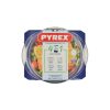 Pyrex kerek üveg sütőtál fedővel 24 x 20 cm 2,1 liter (1,6 liter + 0,5 liter)