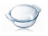 PYREX IRRESISTIBLE kerek Jénai tál, üveg fedővel 2,1 L (1,5l , 0,6l) 24x20 cm
