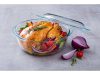 PYREX IRRESISTIBLE kerek Jénai tál, üveg fedővel 2,1 L (1,5l , 0,6l) 24x20 cm