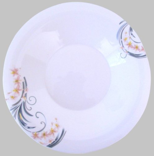 OPAL étkészlet kerek 19 db. rószaszín-szürke porcelán