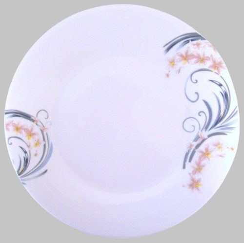 OPAL étkészlet kerek 19 db. rószaszín-szürke porcelán