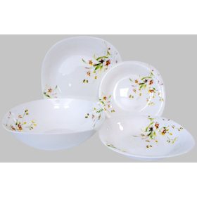 OPAL étkészlet szögletes 19 db. Mezei virág porcelán