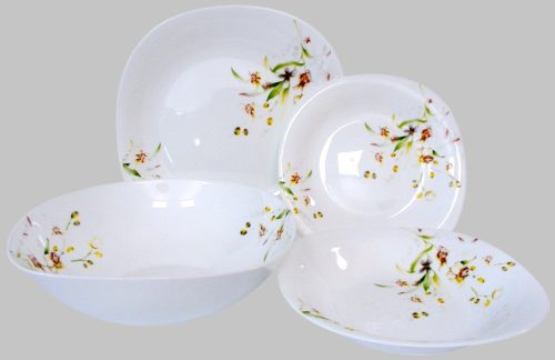 OPAL étkészlet szögletes 19 db. Mezei virág porcelán