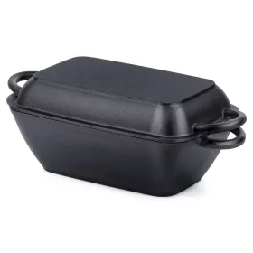 Öntöttvas tepsi fedővel 37,5 x 19 cm 3,5 + 1,5 liter