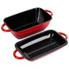 Zománcozott öntöttvas tepsi fedővel 38 x 19,5 cm 3,5 + 1,5 liter