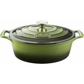   La Cuisine GREEN öntöttvas ovál sütőtál+fedő  29x21x11cm 4,75l