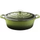 La Cuisine GREEN öntöttvas ovál sütőtál+fedő  29x21x11cm 4,75l
