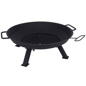 Fém tűzrakó tál fogantyúkkal 56 cm