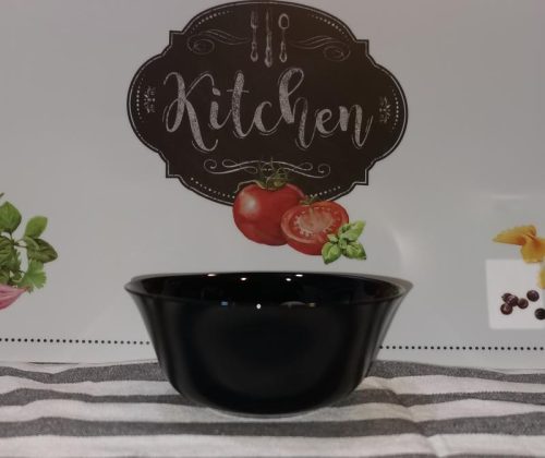 LUMINARC CARINE fekete üveg salátás tálka, 12 cm