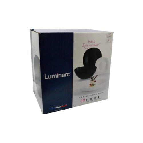 Luminarc Carine Black&White 19 részes étkészlet