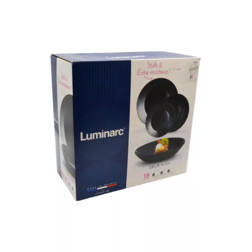 Luminarc Zelie 18 részes étkészlet fekete