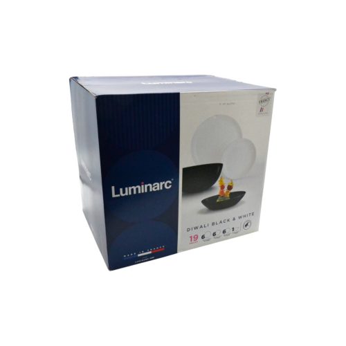 Luminarc Diwali fekete-fehér 19 részes étkészlet