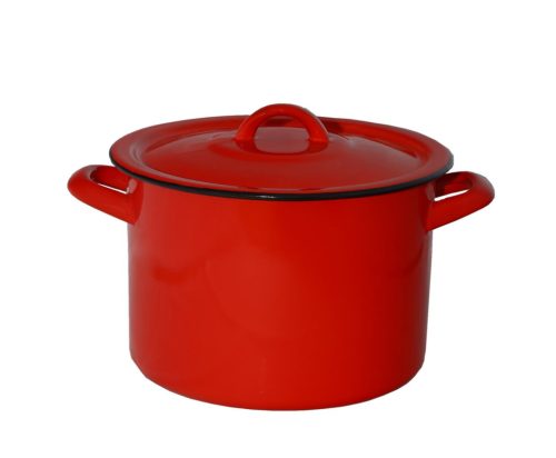 Bonyhádi zománcozott fazék fedővel 4,25 liter 20 cm hagyományos