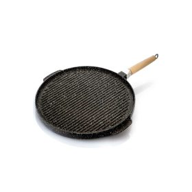 OMAC kétoldalas grill lap levehető nyéllel 36cm