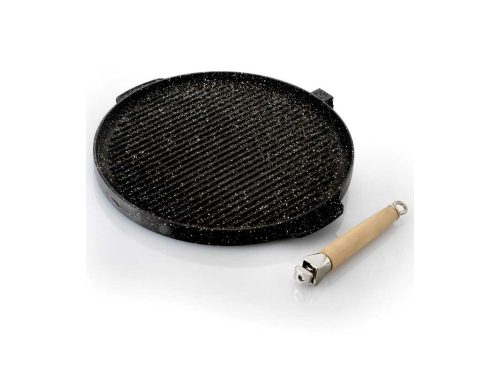 OMAC kétoldalas grill lap levehető nyéllel 36cm