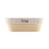 Öntöttvas kenyérsütő 35 x 13.5 x 11 cm rattan szakajtóval