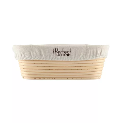 Öntöttvas kenyérsütő 35 x 13.5 x 11 cm rattan szakajtóval