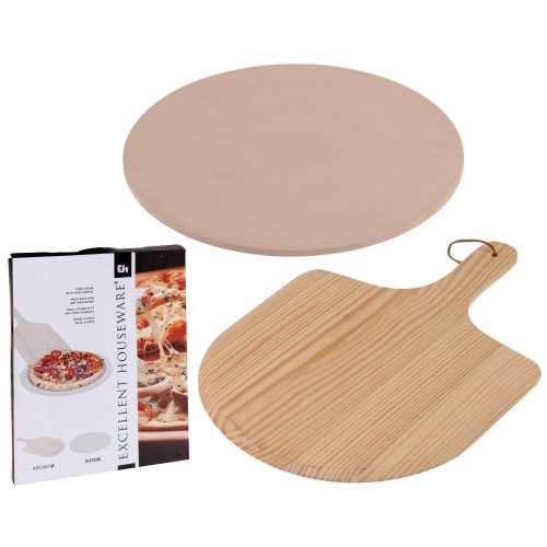 Pizzasütő kő pizzalapáttal