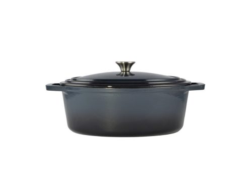 Öntöttvas kacsasütő zománcozott  acélkék 32cm 6 liter