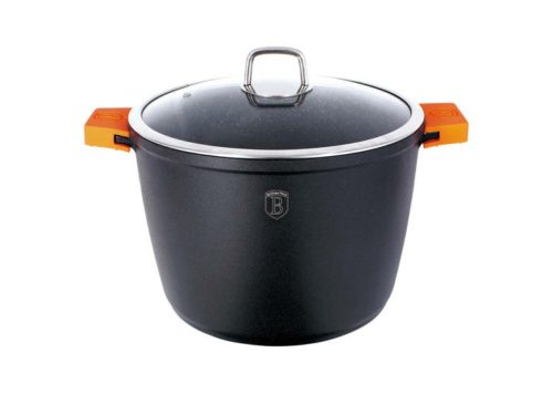 Berlinger Haus Granit Diamond Line fazék márvány bevonattal, fedővel, szilikon fogókkal, 28 cm, 10 L