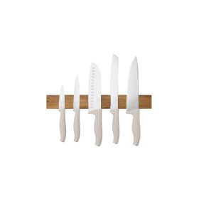   Berlinger Haus késkészlet mágneses tartóval akácfából 6 db Sahara Collection