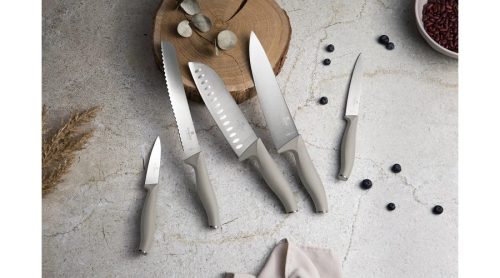 Berlinger Haus késkészlet mágneses tartóval akácfából 6 db Sahara Collection