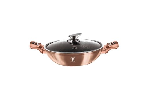 Berlinger Haus Wok fedővel 30 cm Metallic Line Rose Gold Edition