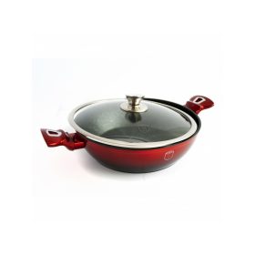 Berlinger Haus Wok fedővel 30 cm. Burgundy Metallic Line
