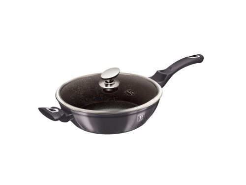Berlinger Haus mély serpenyő fedővel Metallic Line Carbon Edition 32 cm