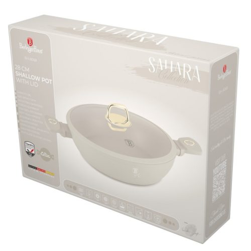 Berlinger Haus Alacsony lábas fedővel, 28 cm, Sahara Collection