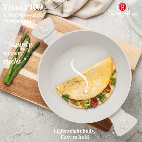 Berlinger Haus Alacsony lábas fedővel, 28 cm, Sahara Collection