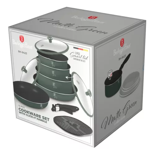 Berlinger Haus Matte Green Collection 13 részes edénykészlet