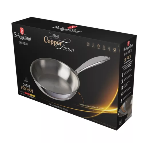 Berlinger Haus Copper Touch Collection professzionális rozsdamentes serpenyő 24 cm