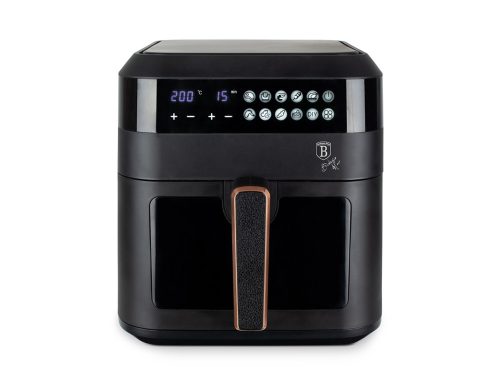 Berlinger Haus Air Fryer 6,3 lit., átlátszó ablak, Black Rose Gold collection