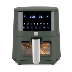   Berlinger Haus forró levegős fritőz, 5 L, átlátszó ablakkal, matt zöld