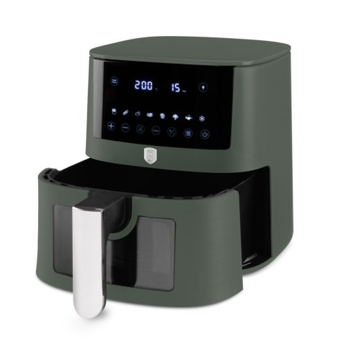 Berlinger Haus forró levegős fritőz, 5 L, átlátszó ablakkal, matt zöld