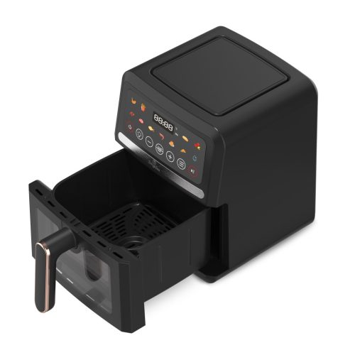 Berlinger Haus forró levegős fritőz, 5 L, átlátszó ablakkal, fekete- rose gold