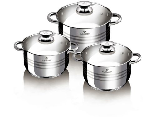 Blaumann rozsdamentes edénykészlet 6 részes, Gourmet Line Jumbo