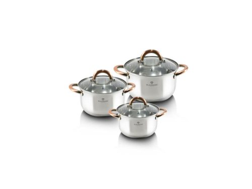 Blaumann Gourmet Line 6 részes rozsdamentes acél edénykészlet réz színű fogókkal