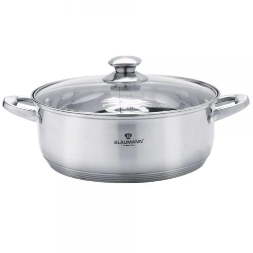 Blaumann alacsony lábas üvegfedővel 28 cm 7 liter Satin