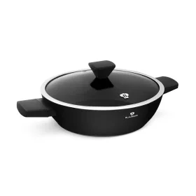   Blaumann Black Silver Collection tapadásmentes alacsony lábas fedővel 28 cm