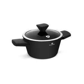   Blaumann Black Silver Collection tapadásmentes lábas fedővel 20 cm