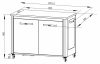 COZZE 2 részes kültéri konyha modul , integrált szemetessel (120cm)