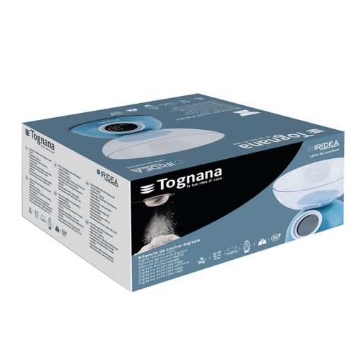 Tognana konyhai mérleg digitális kijelző, kék szín
