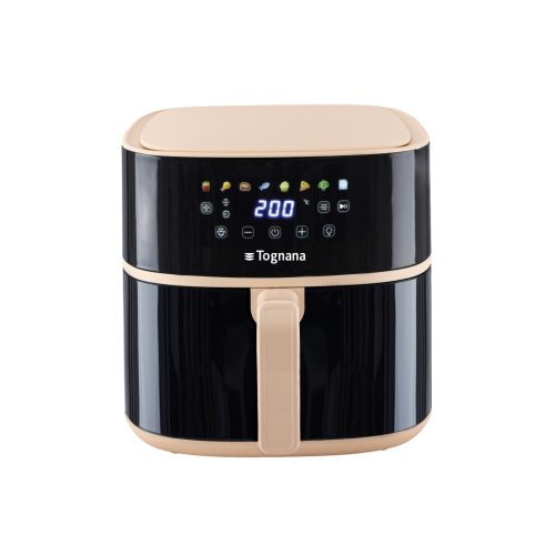 Tognana Air Fryer, 8 L 2000W, digitális kijelző, 8 program pezsgő szín